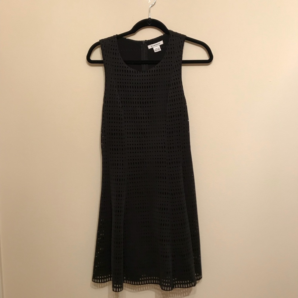 Sleeveless laser-cut fit & flare dress